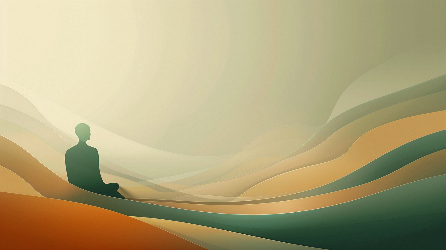 Cycle du contact en Gestalt illustré par une silhouette dans un environnement fluide représentant les étapes de l'expérience